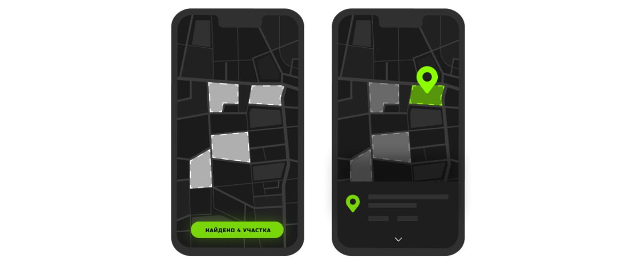 Карты поселков и обозначения отдельных участков на них