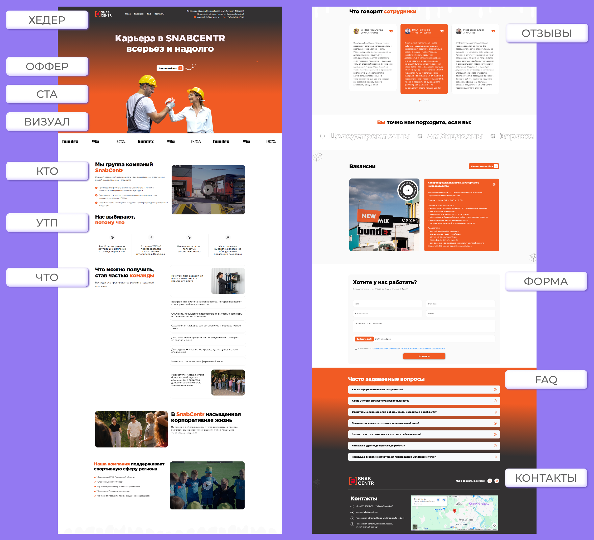 Разработка лендинга для привлечения соискателей